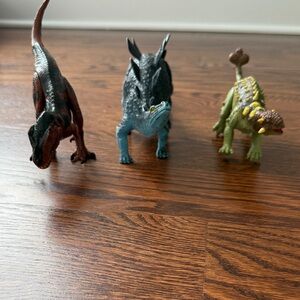 Set of Three Dinosaur Figurines